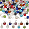Handmade Polymer Clay Glass Rhinestone Pendants, Mixed Color, 16mm, Hole: 2.7mm, 100pcs/set