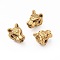 Tibetan Style Alloy Beads, Tiger Head, Antique Golden, 11.5x10x9mm, Hole: 2mm