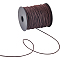 1 Roll 100M Polyester Elastic Cord, With Spool, Round, Coconut Brown, 1.5mm