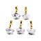 Natural Howlite Charms, with Golden Plated Brass Pinch Bail, Star, Star: 12x12.5x5.5mm, Hole: 3.5x4mm