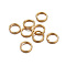 304 Stainless Steel Open Jump Rings, Real 24K Gold Plated, 18 Gauge, 7x1mm, Inner Diameter: 5mm