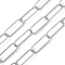 Tarnish Resistant 304 Stainless Steel Oval Link Chains, Paperclip Chains, Soldered, with Spool, Stainless Steel Color, 20x7x1mm, about 32.81 Feet(10m)/Roll