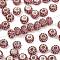 Resin Rhinestone Beads, with Silver Color Brass Double Cores, Grade A, Rondelle, Light Rose, 10x7mm, Hole: 2.5mm