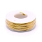 Matte Round Aluminum Wire, with Spool, Gold, 20 Gauge, 0.8mm, 36m/roll