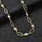 304 Stainless Steel Heart Link Chain Necklaces for Women, Ion Plating(IP), Golden, 17.83 inch(45.3cm)