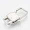 Tarnish Resistant 304 Stainless Steel Lobster Claw Clasps, Rectangle, Stainless Steel Color, 23x12x4mm, Hole: 3x4.5mm
