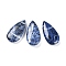 Natural Sodalite Pendants, Teardrop Charms, 40x20x8mm, Hole: 1.2mm