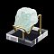 Acrylic Display Frame, with Brass Findings, for Ore Display, Golden, 5.5x5x4.05cm