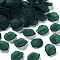 Transparent Frosted Acrylic Pendants, Petaline, Dark Green, 16x14.5x3mm, Hole: 1.6mm