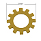 Tibetan Style Alloy Steampunk Pendants, Cadmium Free & Nickel Free & Lead Free, Wheel Gear, Antique Golden, 25x1mm