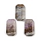 Natural Amethyst Lace Agate Pendants, Faceted Rectangle Charms, 34~35.5x19~20.5x7~8mm, Hole: 1.6mm