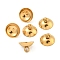304 Stainless Steel Bead Cap Pendant Bails, for Globe Glass Bubble Cover Pendants, Golden, 8mm, Hole: 1.8mm