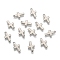 Tarnish Resistant Stainless Steel Tiny Cross Charms, Stainless Steel Color, 12x7x1mm, Hole: 1mm