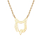 304 Stainless Steel Pendant Necklaces for Women, Real 18K Gold Plated, no size