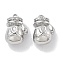 Brass Micro Pave Cubic Zirconia Charms, Cadmium Free & Nickel Free & Lead Free, Boxing Glove, Real Platinum Plated, 13.5x9.5x7.5mm, Hole: 1.2mm