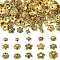 150Pcs 15 Style Tibetan Style Alloy Flower Bead Caps, Antique Golden, 6~12x1.5~4mm, Hole: 1~2mm, 10pcs/style