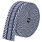 Polyester Ribbons, Jacquard Ribbon, Stripe Pattern, Midnight Blue, 1-1/2 inch(38mm), about 5.00 Yards(4.57m)/Roll