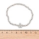 Латунные круглые бусины эластичные браслеты BJEW-A034-05P-5