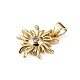 Латунные микропаве прозрачные подвески с фианитом KK-WH0035-75-3