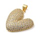 Латунные микропаве прозрачные подвески с фианитом KK-B094-04G-2