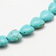 Сердце синтетические бирюзовые бусы нити TURQ-I019-12mm-08-1