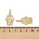 Латунные микро проложить кубического циркония подвески KK-S526-43G-3