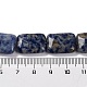 Натуральное синее пятно нитки из бисера яшмы G-T047-B10-01-5