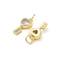 Латунные микро проложить кубического циркония подвески KK-L239-009G-2