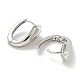 Серьги-кольца из латуни в форме ракушки EJEW-L211-011B-P-2