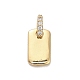 Латунные микропаве прозрачные подвески с фианитом KK-H493-03G-02-1