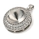 Латунные микропаве прозрачные подвески с фианитом KK-N254-118P-02-2