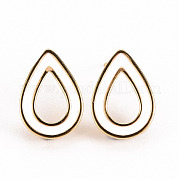 Медные серьги с эмалью KK-S356-244B-NF