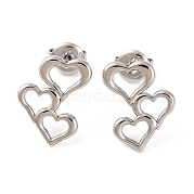 Серьги-гвоздики из нержавеющей стали 304 EJEW-G395-02P