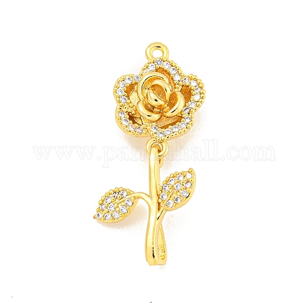 Латунные микропаве прозрачные подвески с фианитом KK-B096-03G-1