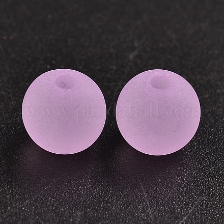 Прозрачные акриловый шар бисером FACR-R021-8mm-08-1