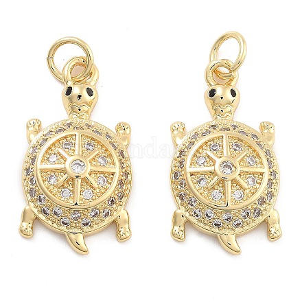 Подвески из латуни с прозрачным фианитом KK-U009-12G-G-1