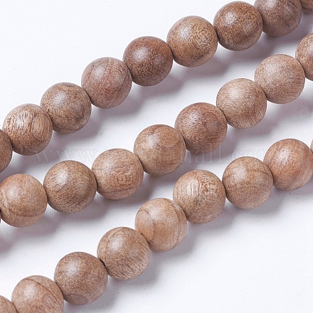 Натуральное дерево бисер нитей WOOD-J001-02-10mm-1