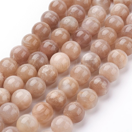 Натуральный Sunstone бисер пряди G-G099-10mm-14-1
