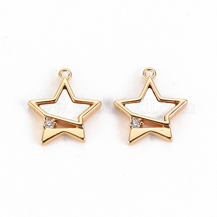 Латунные микропаве прозрачные кубические циркониевые подвески KK-S356-300-NF-1