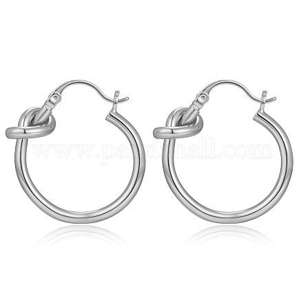 Серьги-кольца из латуни в форме узла FS-WGE48BC-02-1