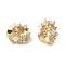 Brass Micro Pave Cubic Zirconia European Beads, Cadmium Free & Lead Free, Rings, Rack Plating, Long-Lasting Plated, Golden, 8x4mm, Hole: 4mm