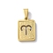304 Stainless Steel Twelve Constellations Pendants, Real 18K Gold Plated, Rectangle Charm, Aries, 17.5x12x2mm, Hole: 7.5x3.5mm