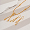 Elegant Brass Round Beads Tassel Earrings & Necklaces Sets for Women, Golden