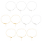 10Pcs 2 Colors Brass Box Chains Slider Bracelet Making, Adjustable Bracelet, Platinum & Golden, 9-1/2 inch(24.2cm), 5pcs/color