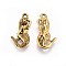Alloy Pendants, Cadmium Free, Nickel Free and Lead Free, Mermaid, Antique Golden, 23x12x3mm, Hole: 2mm