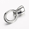 Non-Tarnish 304 Stainless Steel Hook Clasps, For Leather Cord Bracelets Making, Stainless Steel Color, 34x19x10.5mm, Hole: 12.5x15mm