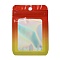 Rectangle Glitter Holographic PVC Zip Lock Bags, Resealable Packaging Bags, Self Seal Bag, Red, 9.9x6.8x0.15cm, Unilateral Thickness: 2.5 Mil(0.065mm)