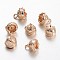 Light Gold Plating Brass Motorcycle Helmet Charms, 7x6x7mm, Hole: 1mm