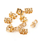 304 Stainless Steel Ear Nuts, Butterfly Earring Backs for Post Earrings, Flower, Real 18K Gold Plated, 6x5.5x3mm, Hole: 0.8mm
