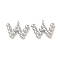 Brass Pendants, Cadmium Free & Nickel Free & Lead Free, Letter Charms, Platinum, 10x13x2mm, Hole: 1mm